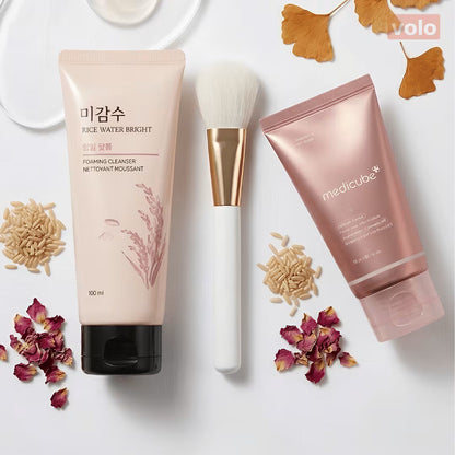3 pc. Rice Water Face Wash and Mask with Brush