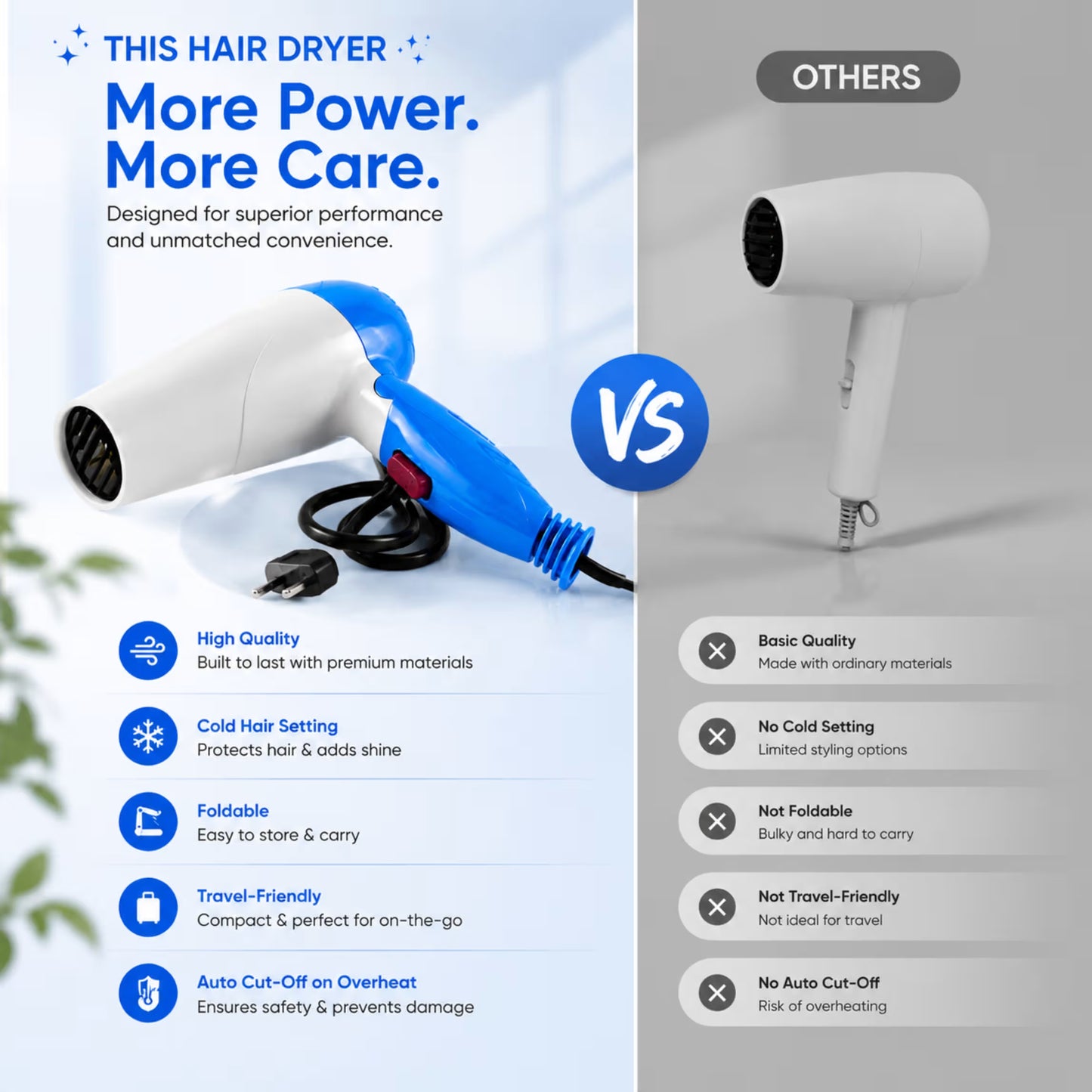 Professional Foldable Hair Dryer