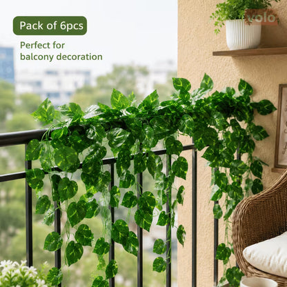 6 pc. Realistic Money Plant Hanging Leaves