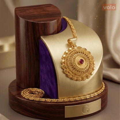 Designer Pendant Chain Necklace | Gold Plated Fashion Jewellery
