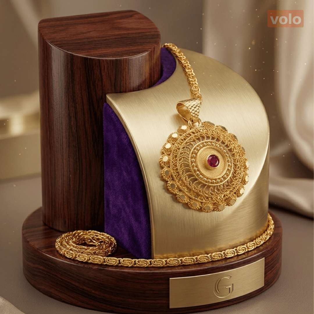 Designer Pendant Chain Necklace | Gold Plated Fashion Jewellery