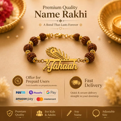 My Brother's Name Bracelet Rakhi